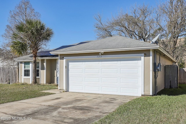 ranch-style house with a front lawn