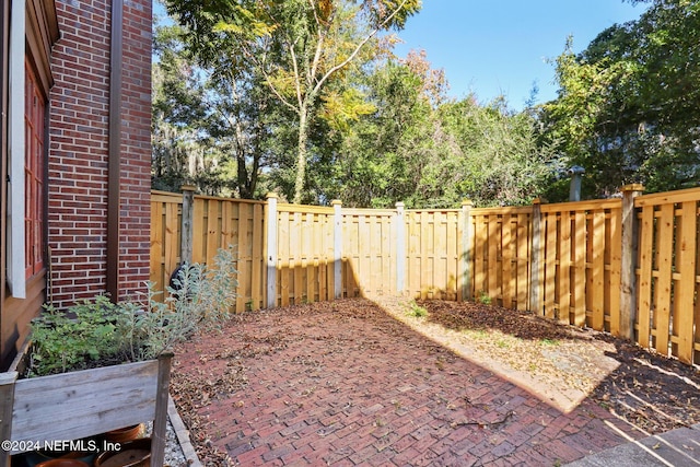 view of yard with a patio