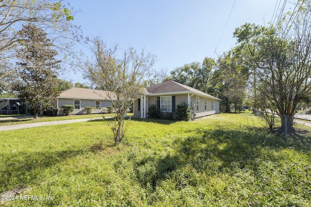 view of single story home