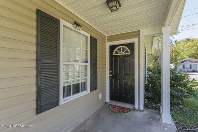 view of doorway to property