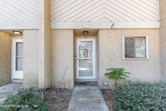 view of doorway to property