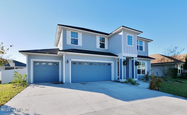 view of front of home featuring a garage