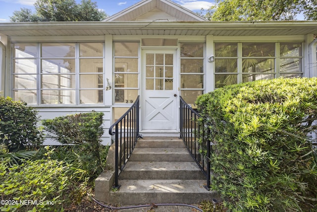 view of doorway to property