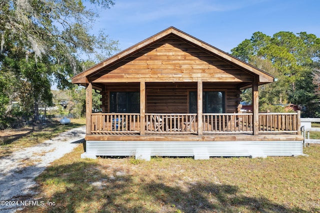 view of front of home featuring a porch