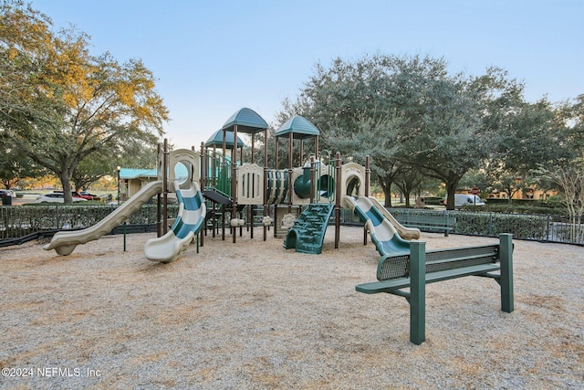 view of jungle gym