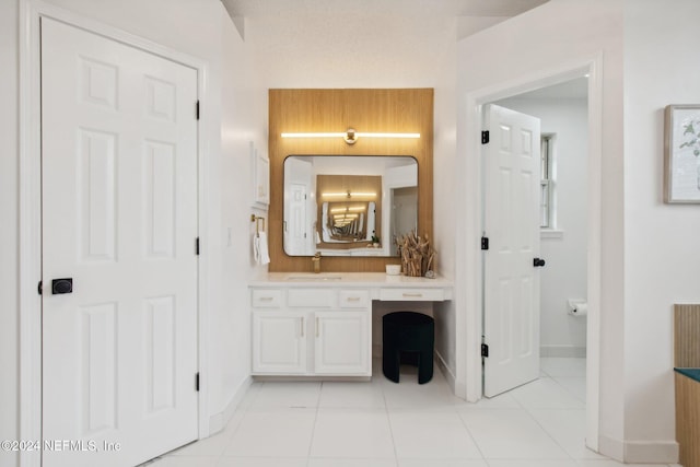 bathroom featuring vanity and tile patterned floors