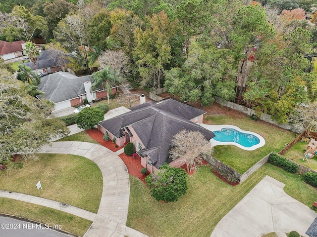 birds eye view of property