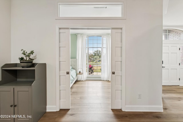 entrance foyer with hardwood / wood-style flooring