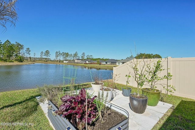 water view with fence