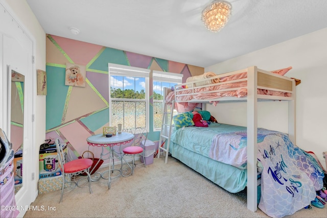 bedroom featuring carpet flooring