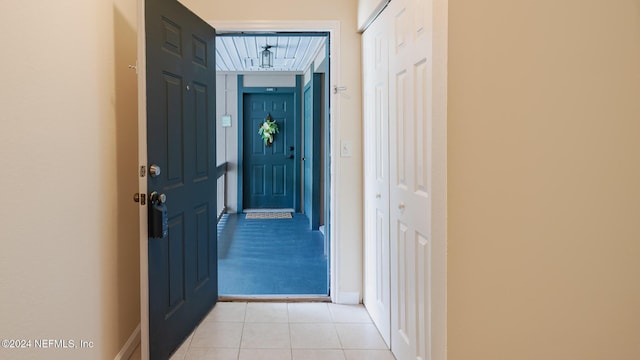 8880 Old Kings Rd S Unit 106, Jacksonville, FL 32257 - entryway featuring light colored carpet and light tile patterned flooring