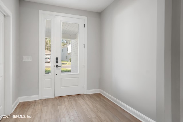 entryway featuring light wood-type flooring