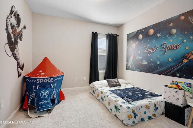 bedroom with carpet flooring