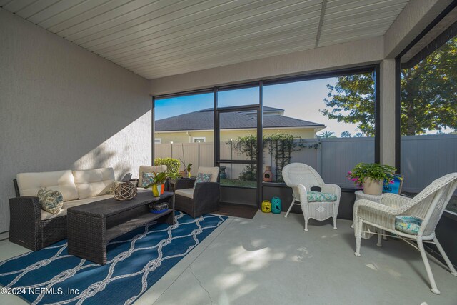 view of sunroom