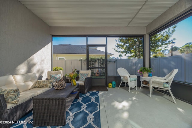 view of sunroom