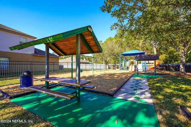 view of jungle gym