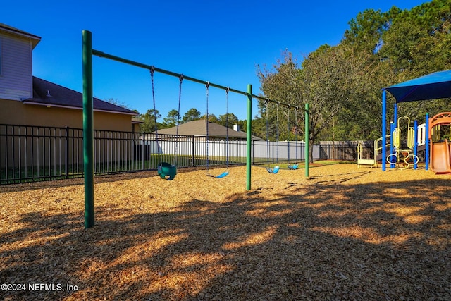 view of jungle gym