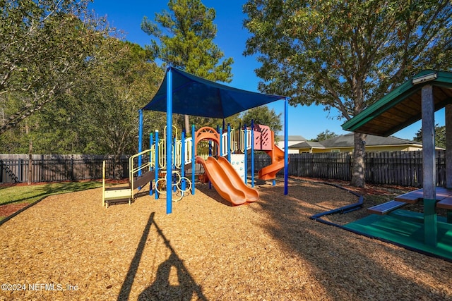 view of jungle gym