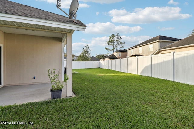 view of yard featuring a patio