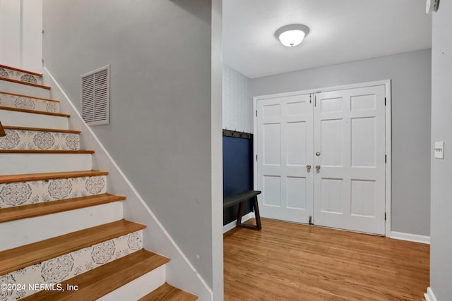 entryway featuring light hardwood / wood-style floors