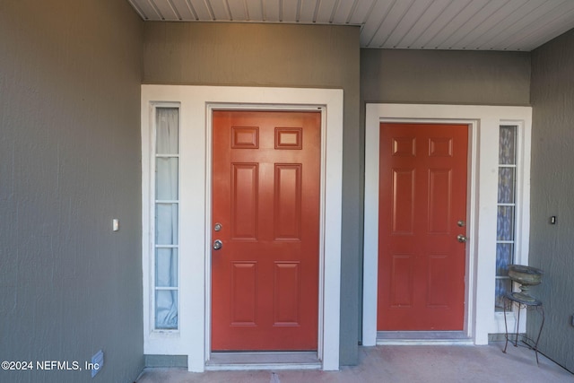 view of doorway to property