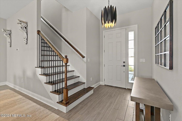 entryway featuring light hardwood / wood-style floors