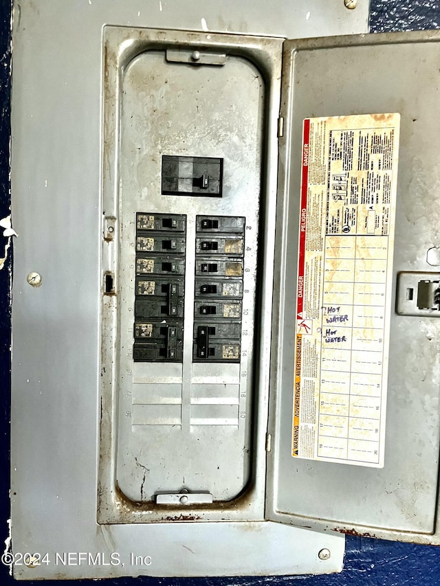 utility room featuring electric panel