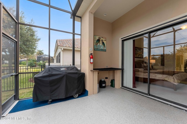 sunroom with plenty of natural light