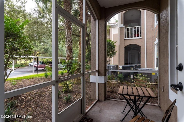 view of sunroom