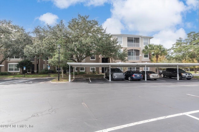 view of parking / parking lot