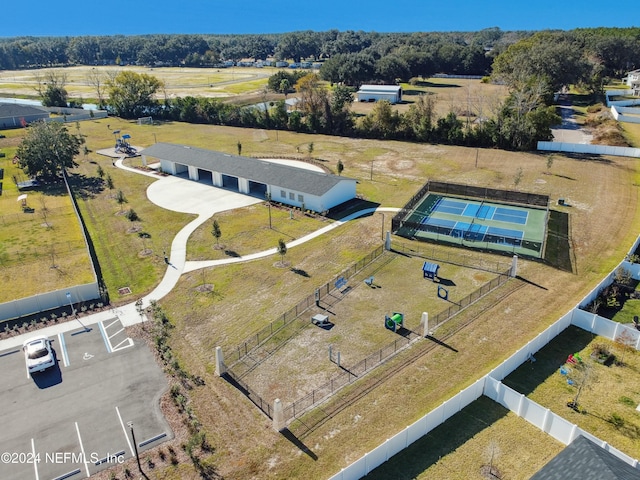 bird's eye view with a rural view