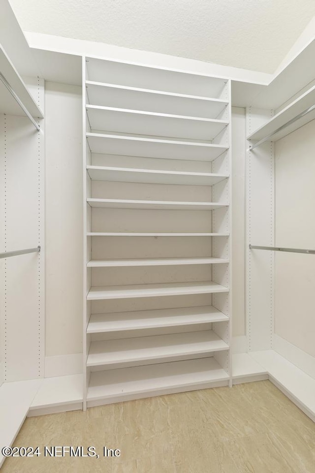 spacious closet featuring wood-type flooring