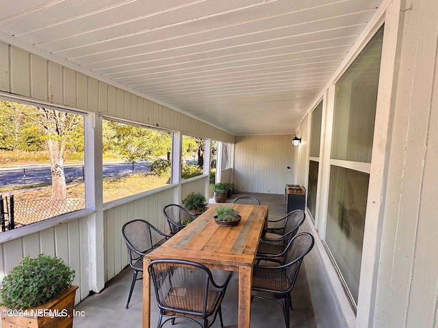 view of sunroom