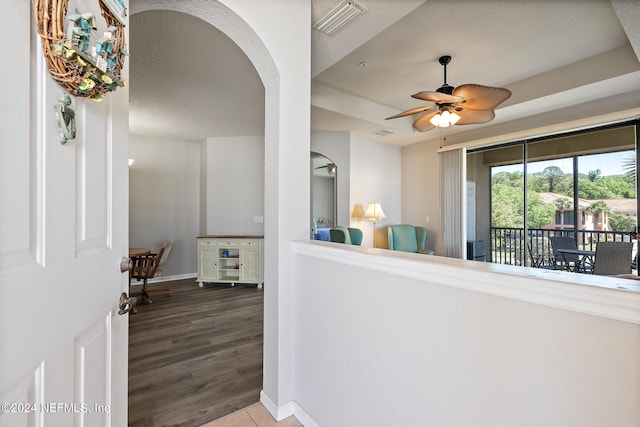 interior space with hardwood / wood-style flooring