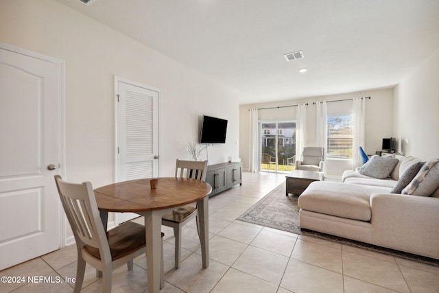 view of tiled living room