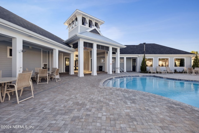 view of pool with a patio