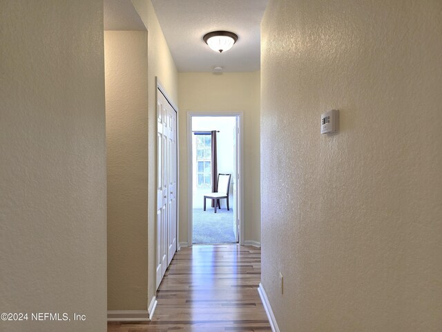 hallway featuring hardwood / wood-style floors