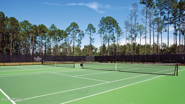 view of tennis court