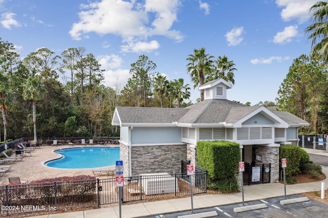 view of pool with a patio area