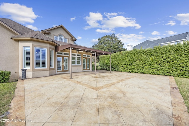 view of patio with french doors