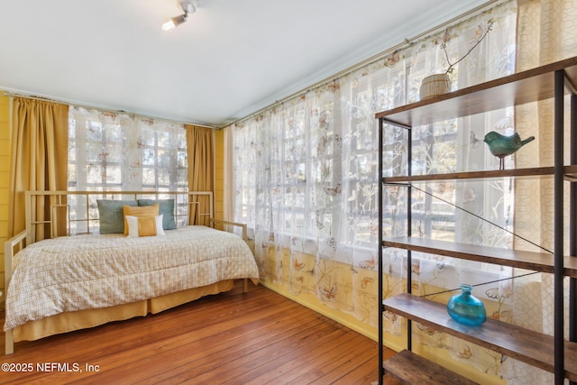 bedroom featuring wood-type flooring