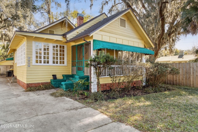 view of bungalow-style home