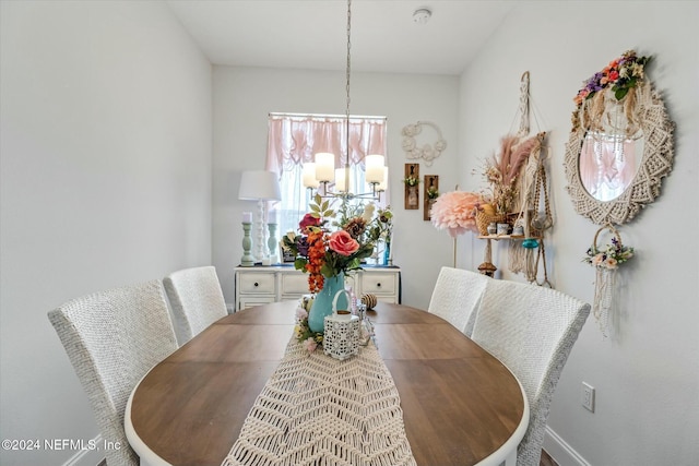 view of dining area