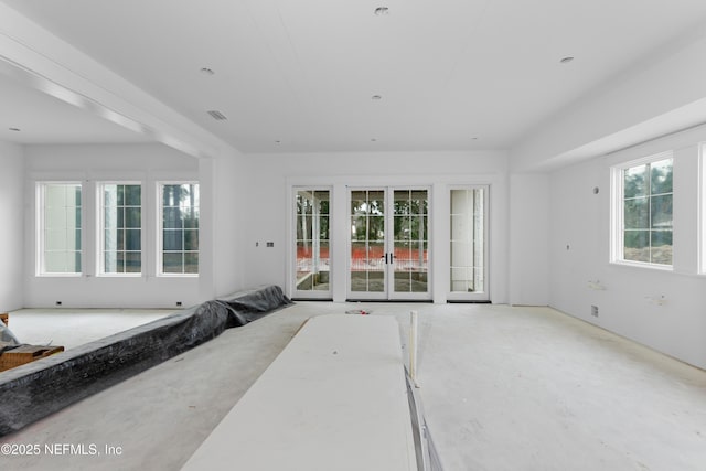 interior space with french doors