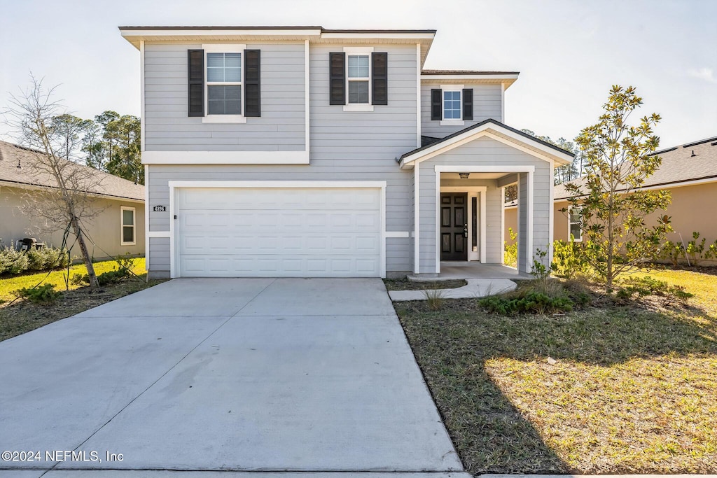 view of front facade with a garage