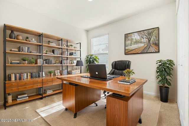 view of carpeted office