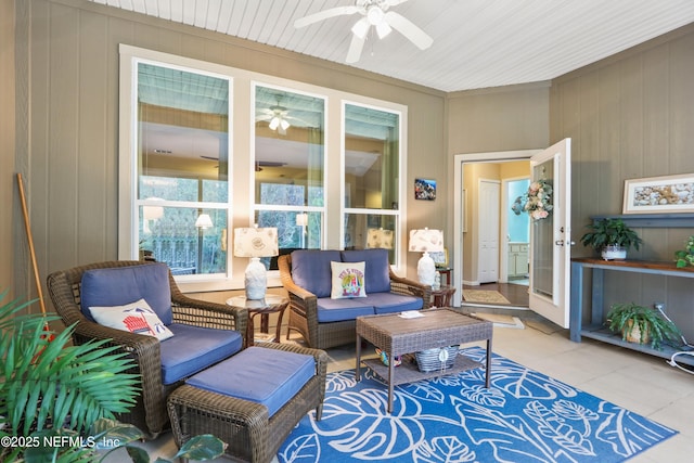 sunroom / solarium with french doors