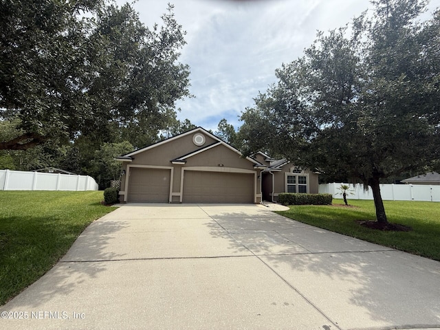 35 Sunlight Way, Saint Augustine, FL 32092 - view of front of home featuring an attached garage, concrete driveway, and stucco siding
