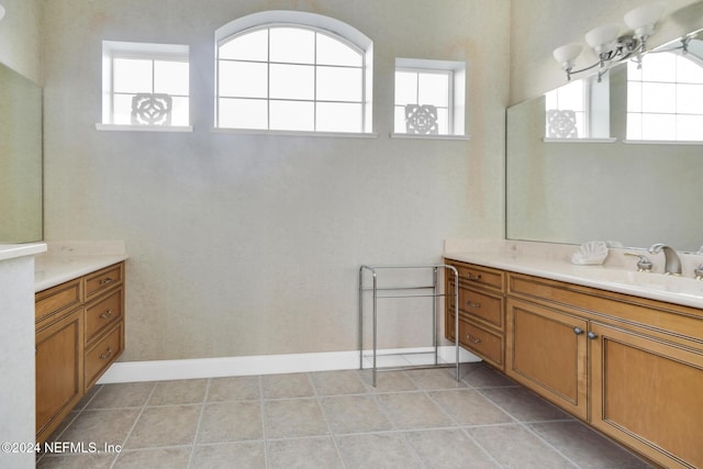 bathroom featuring tile patterned floors and vanity