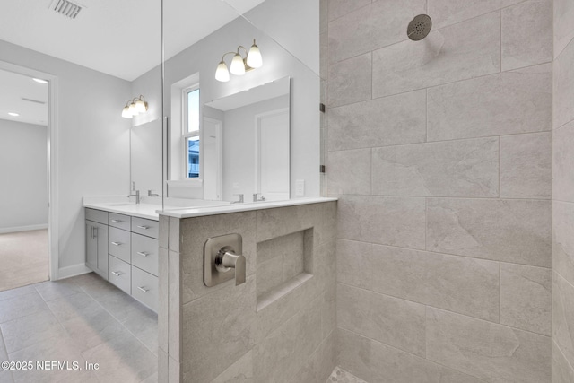 118 Caiden Dr, Ponte Vedra, FL 32081 - full bathroom with a walk in shower, vanity, and baseboards
